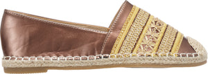 Jove Brown Flat with Gold Detail
