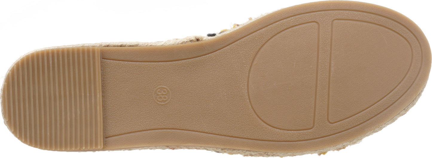 Jove Brown Flat with Gold Detail