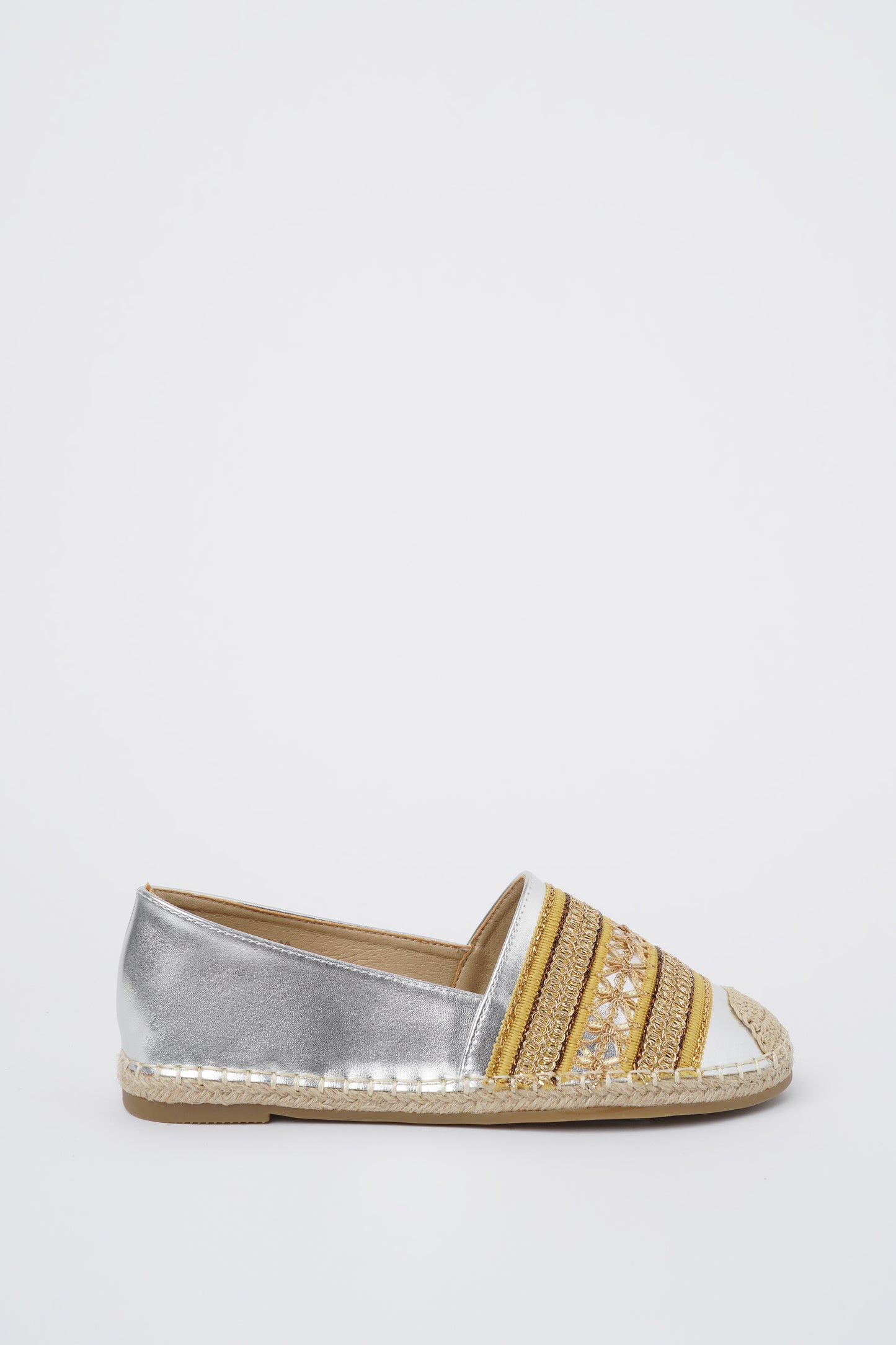 Jove Silver Flat with Black and Gold Detail
