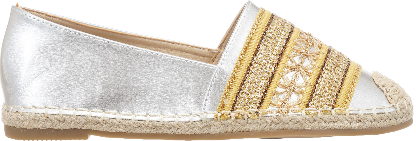 Jove Silver Flat with Black and Gold Detail