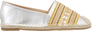 Jove Silver Flat with Black and Gold Detail