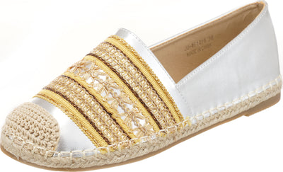 Jove Silver Flat with Black and Gold Detail