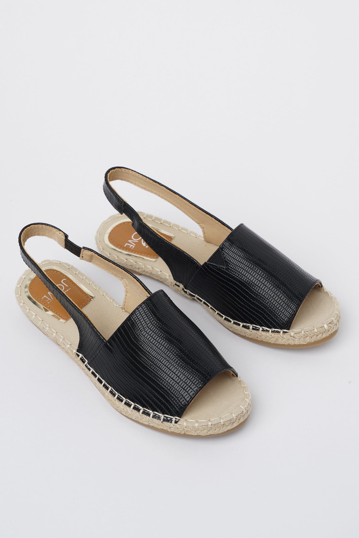 Jove Slingback Black Peep Toe Sandal