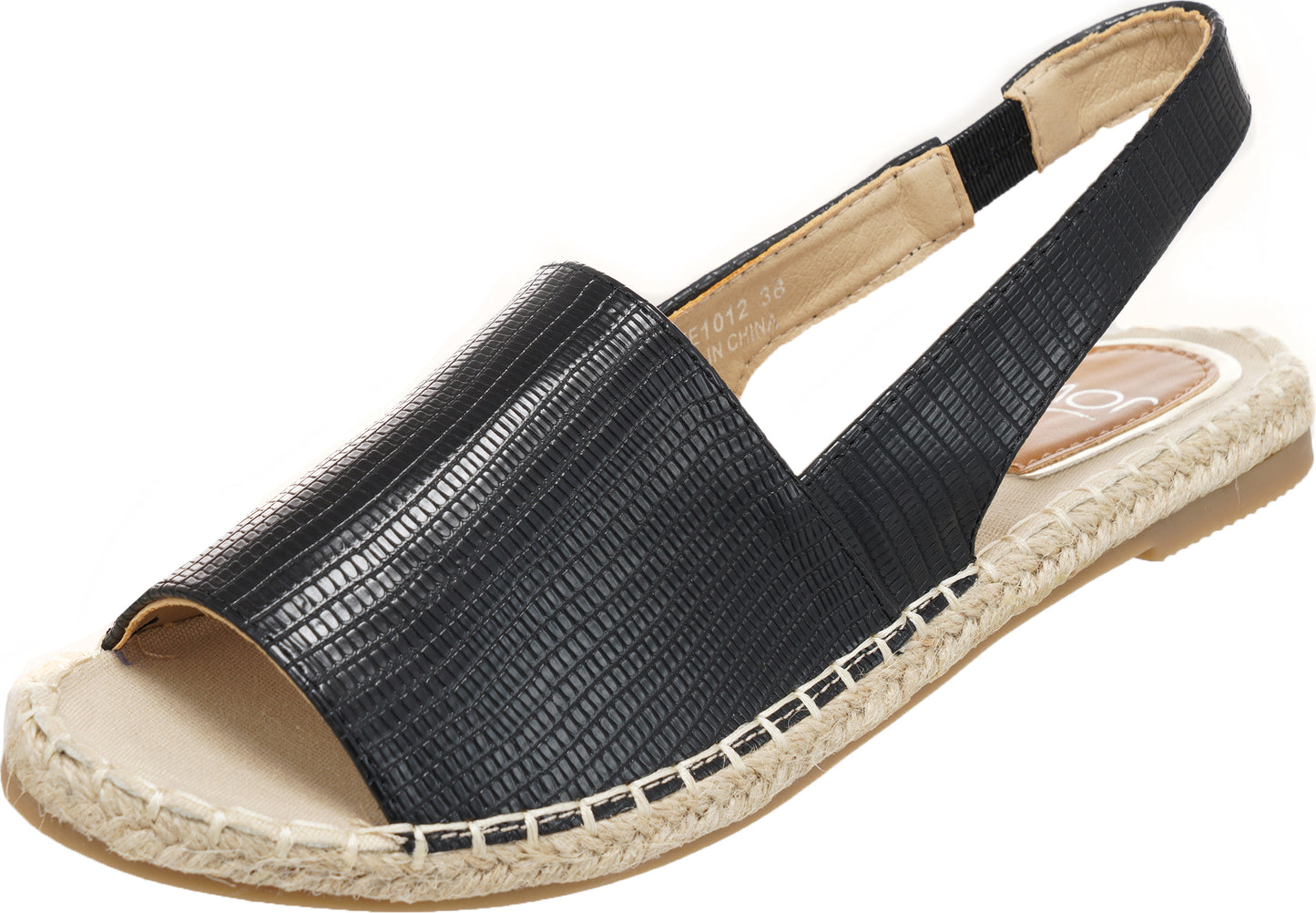 Jove Slingback Black Peep Toe Sandal