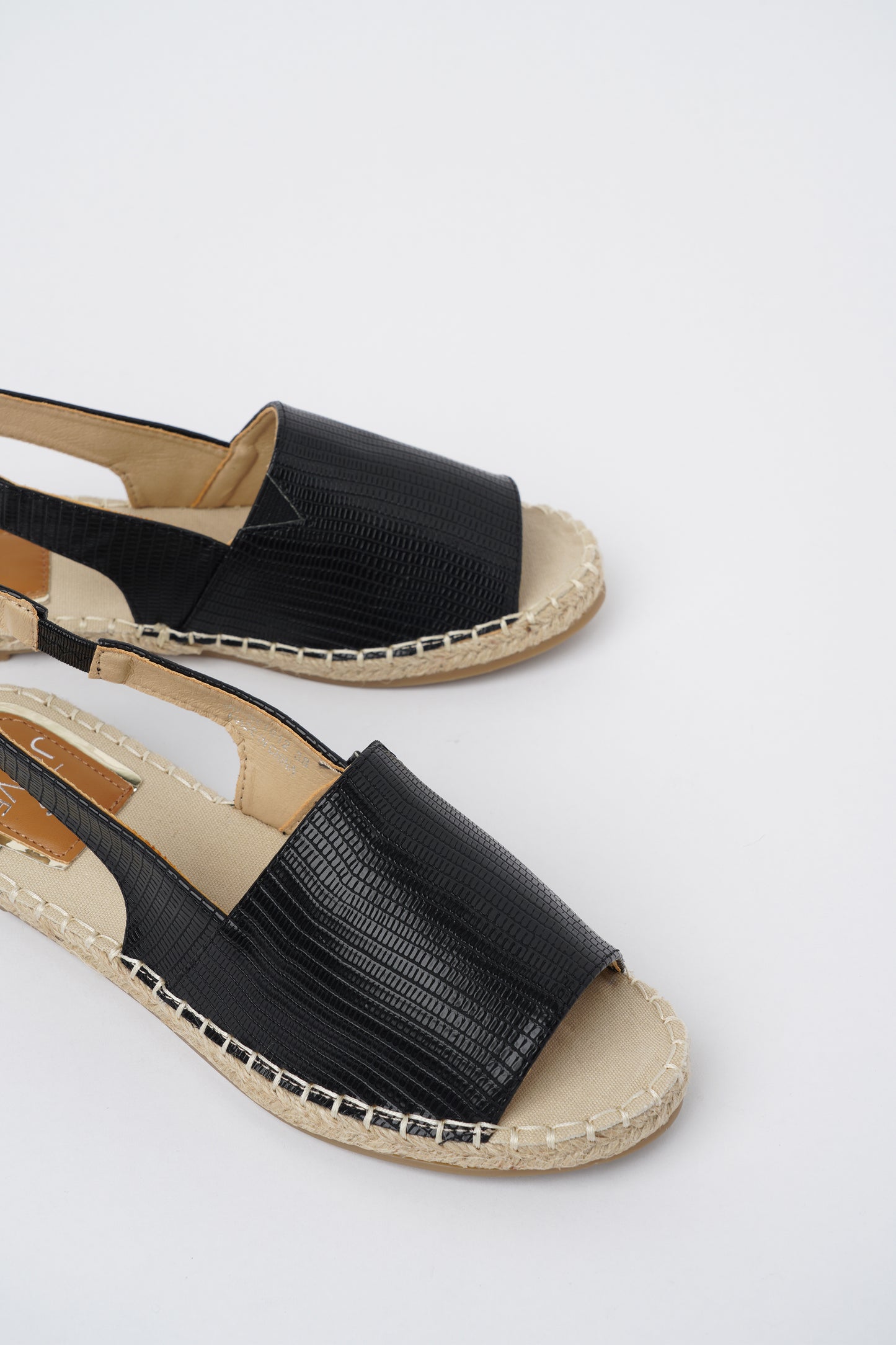 Jove Slingback Black Peep Toe Sandal