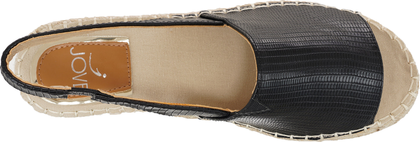 Jove Slingback Black Peep Toe Sandal