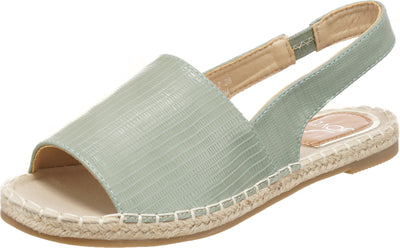 Jove Slingback Green Peep Toe Sandal