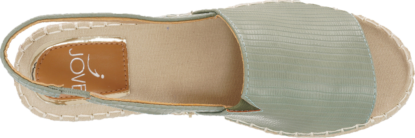 Jove Slingback Green Peep Toe Sandal