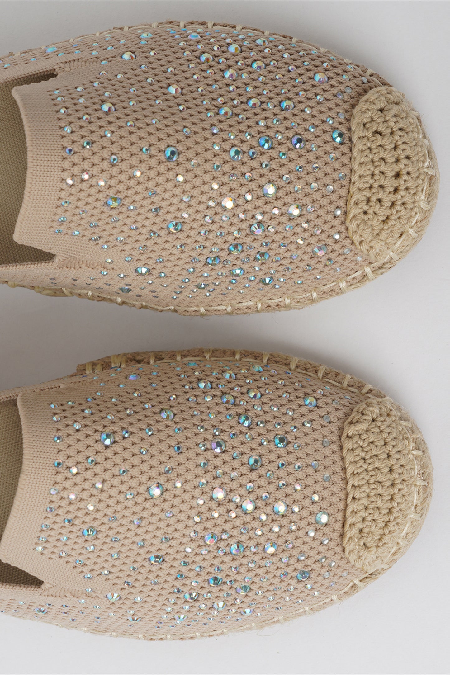 Jove Bedazzled Slip On Beige
