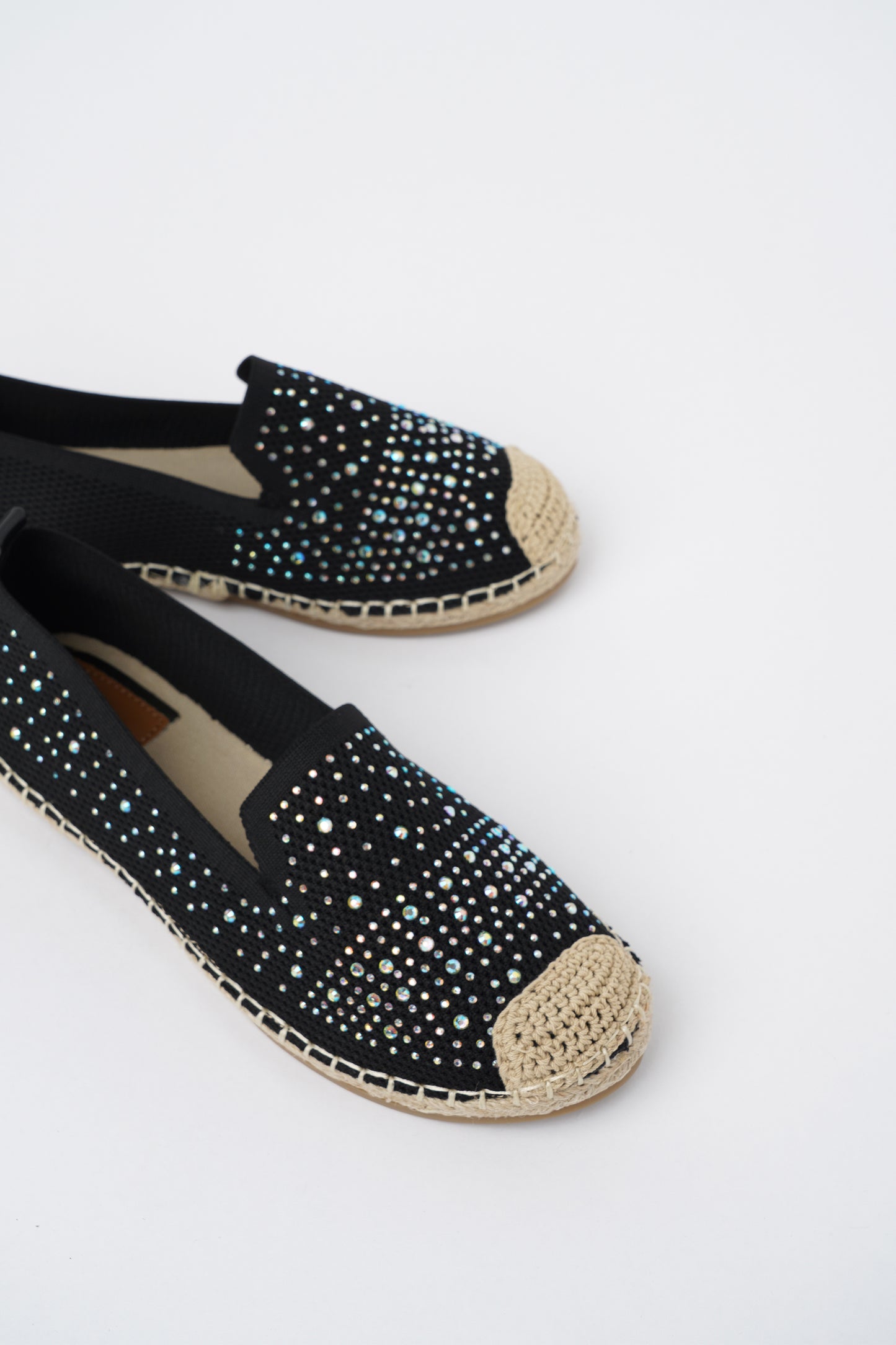 Jove Bedazzled Slip On Black