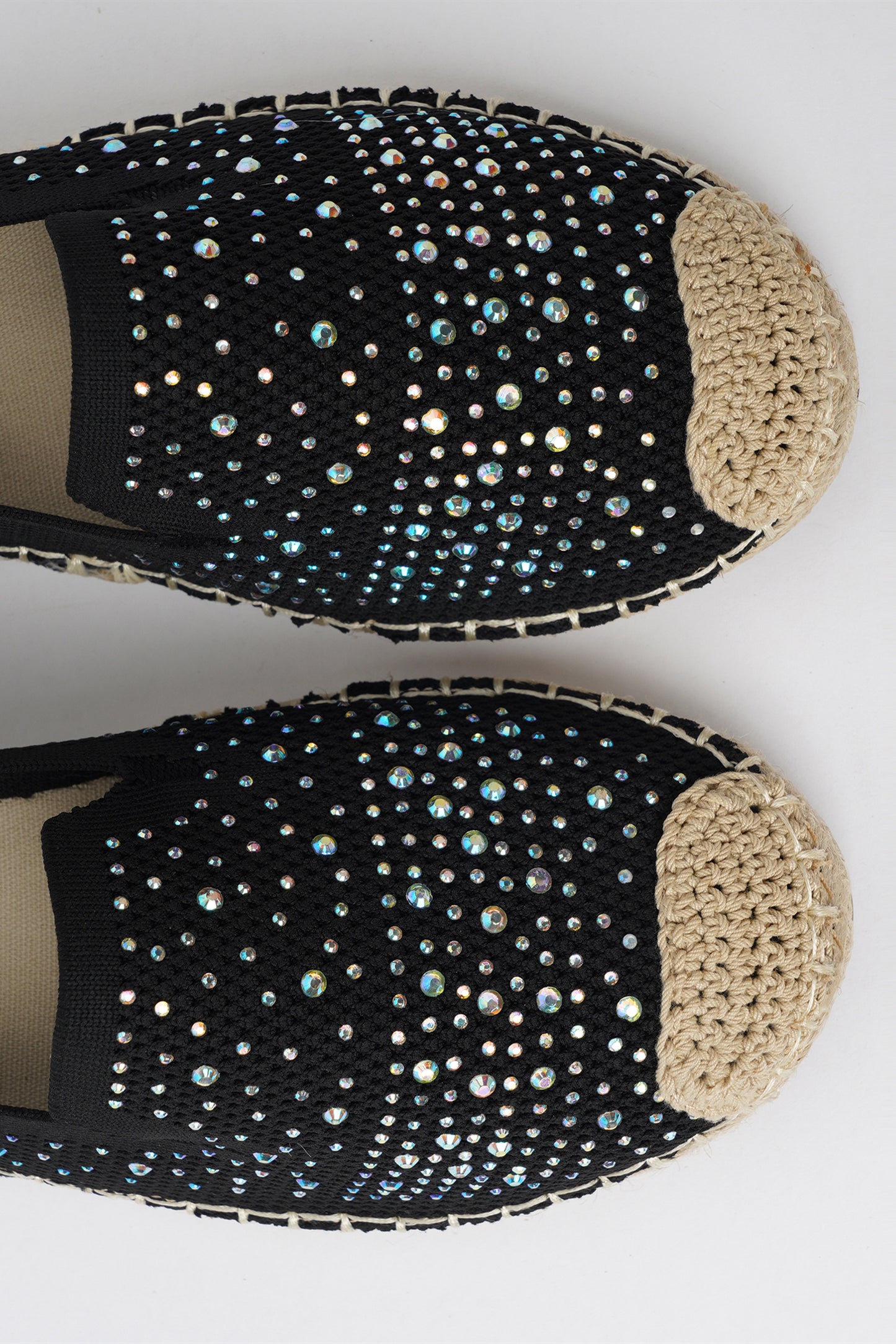 Jove Bedazzled Slip On Black