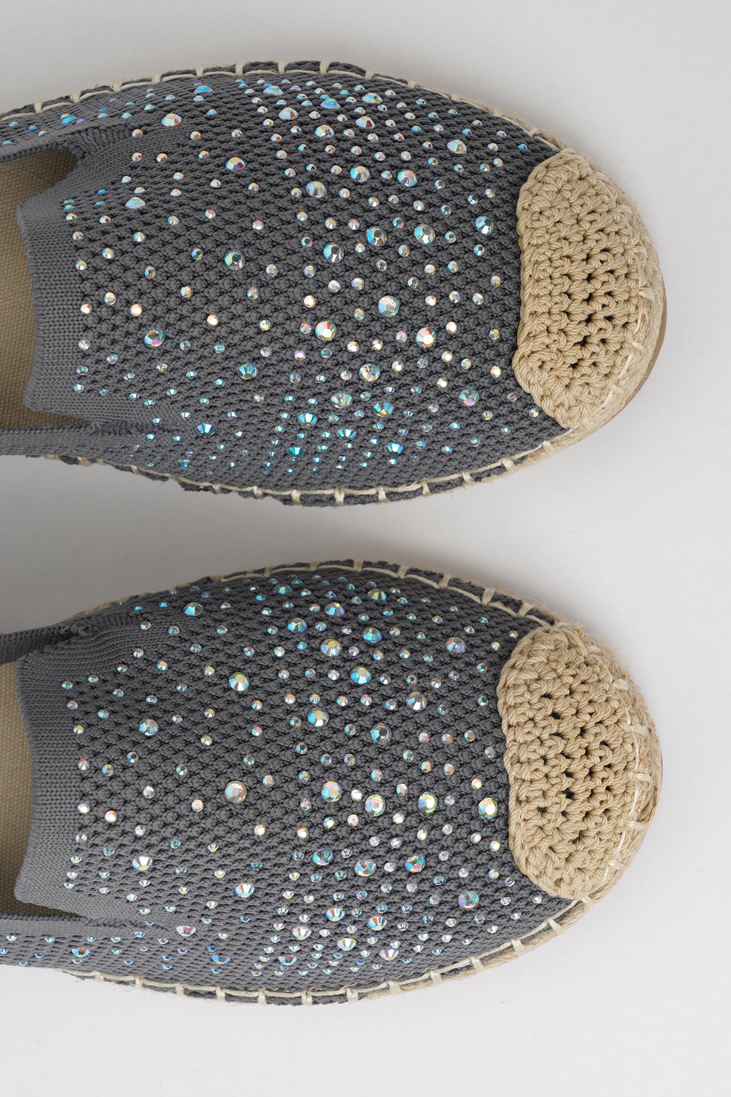 Jove Bedazzled Slip On Grey