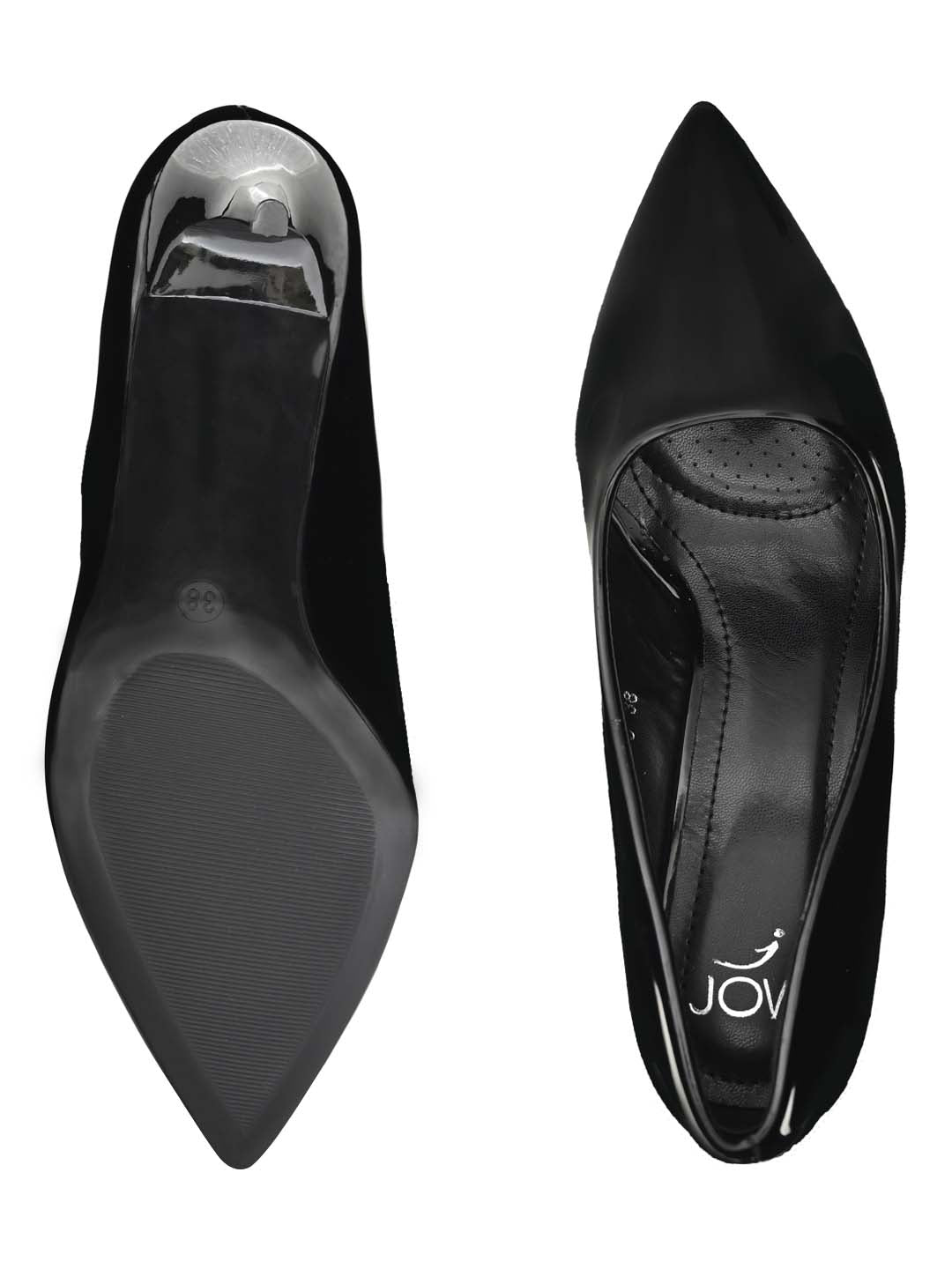 Jove Women's Pointed Toe Pumps Black