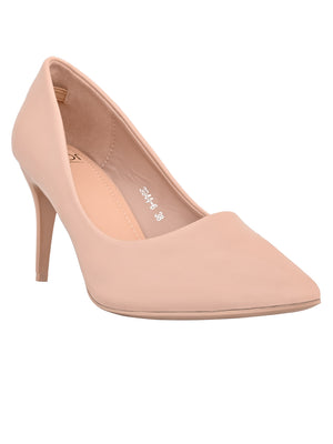 Jove Women's Pointed Toe Pumps Nude