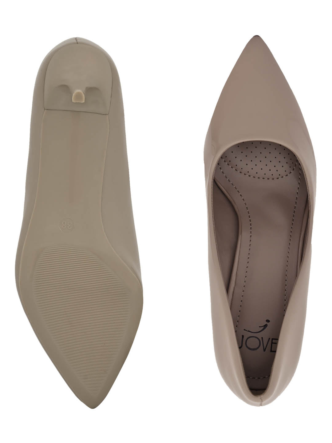 Jove Women's Pointed Toe Pumps Taupe