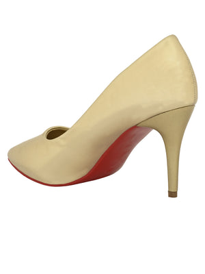 Jove Women's Pointed Toe Pumps Gold