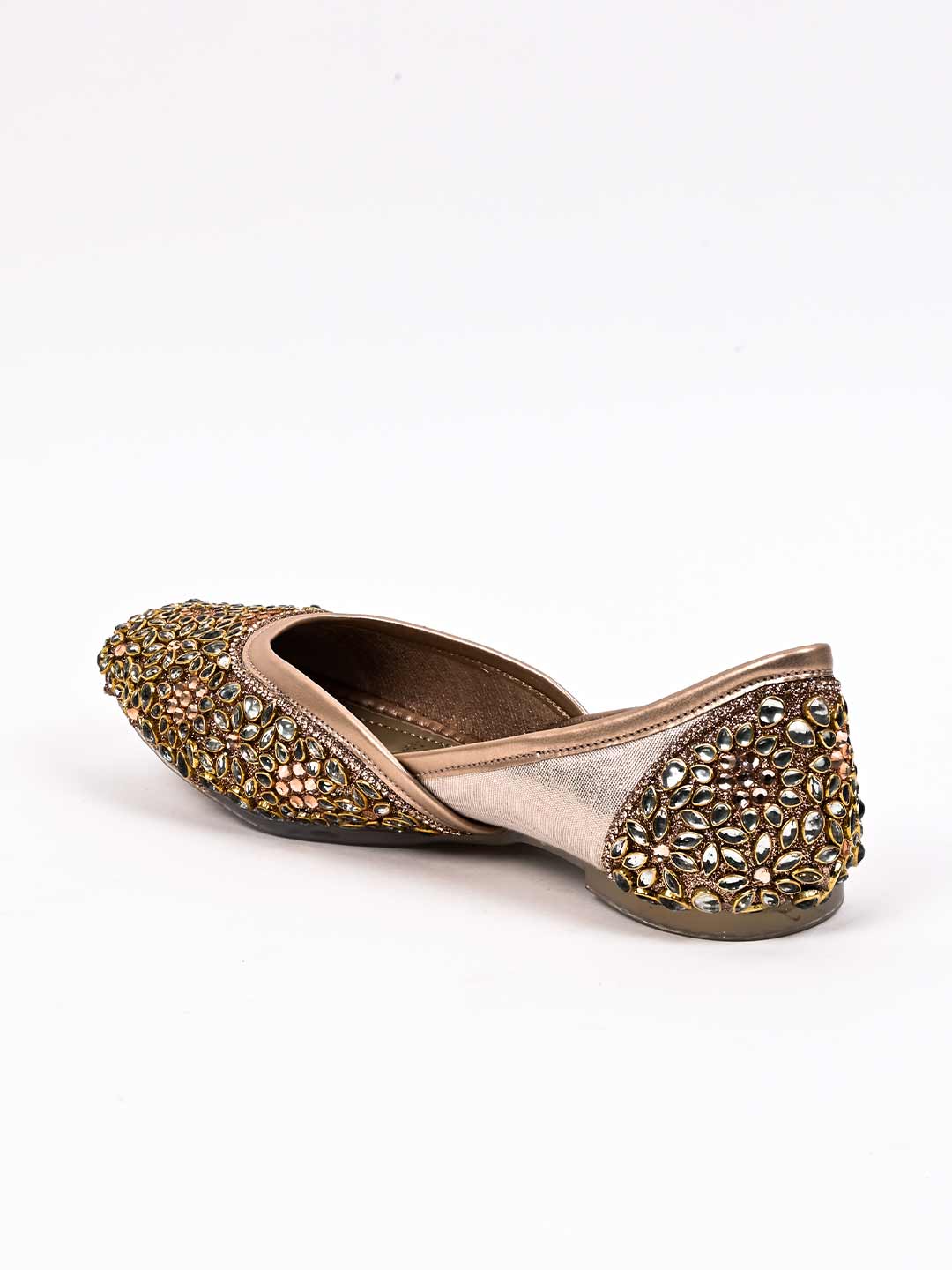 Jove Women's Embellished Mojaris Rose Gold