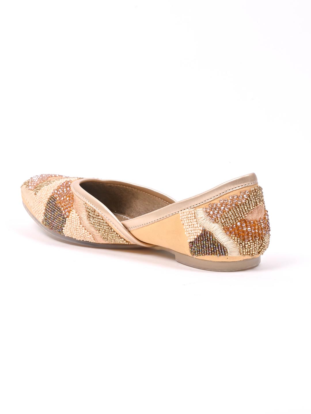 Jove Women's Embellished Mojaris Beige