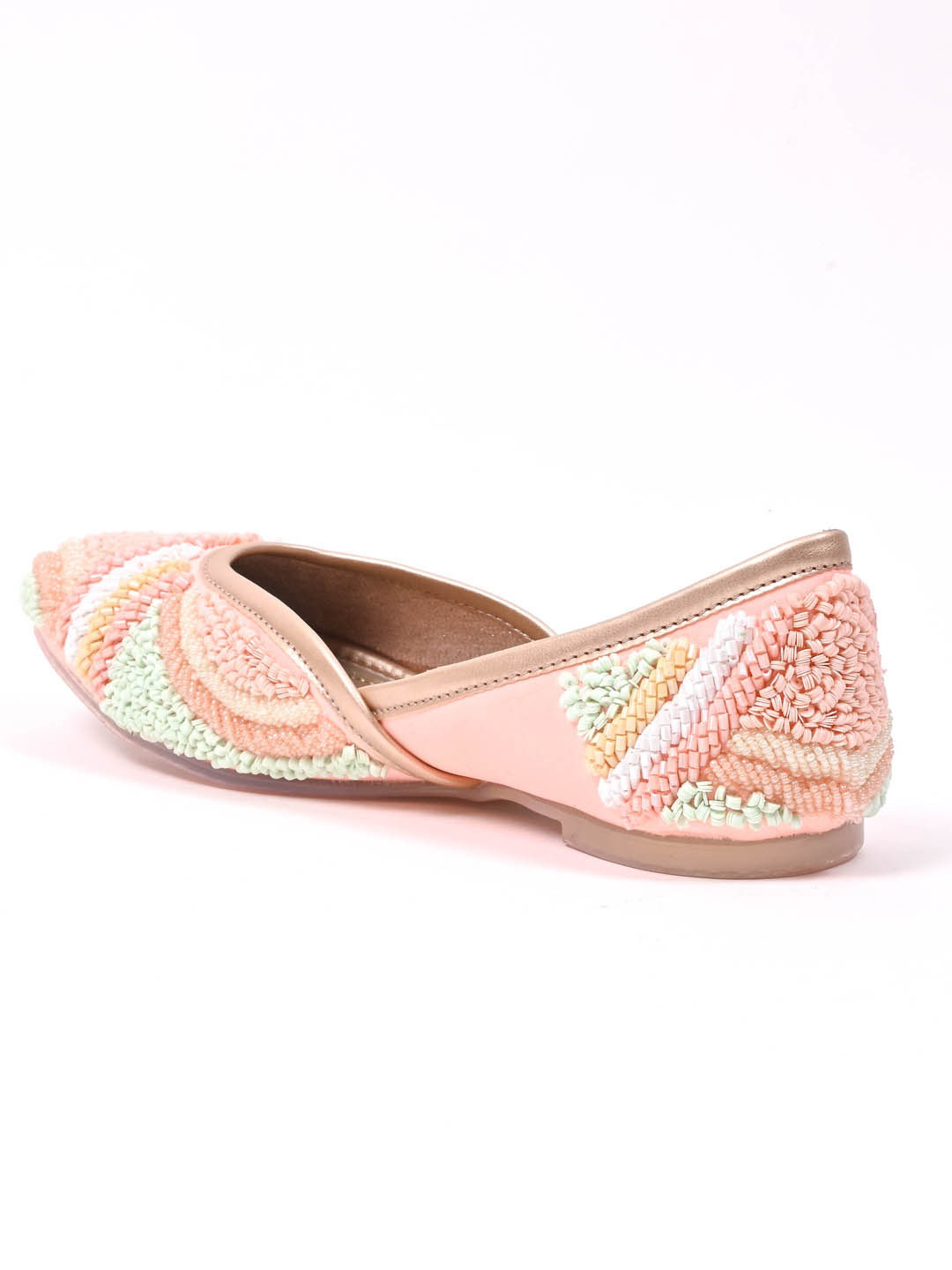 Jove Women's Tufted Pink Mojaris