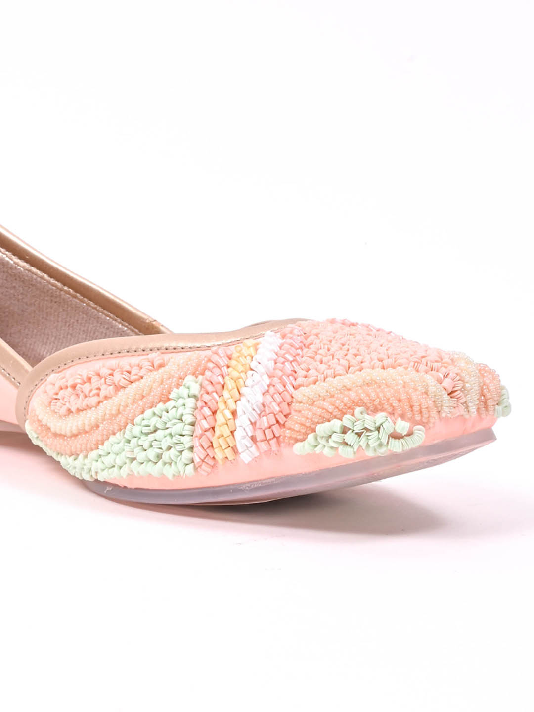 Jove Women's Tufted Pink Mojaris