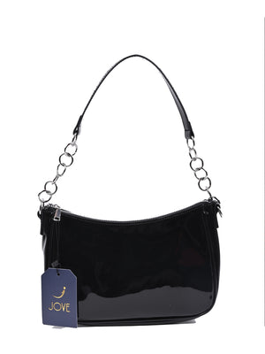 Jove Women's Black Ring Handbag