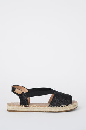 Jove Women's Casual Espadrille Black