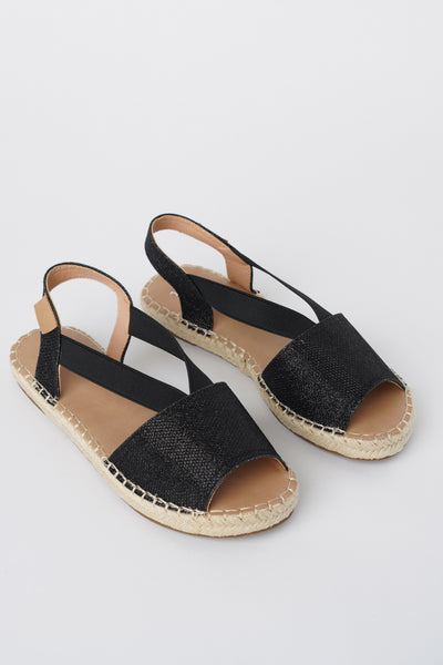 Jove Women's Casual Espadrille Black