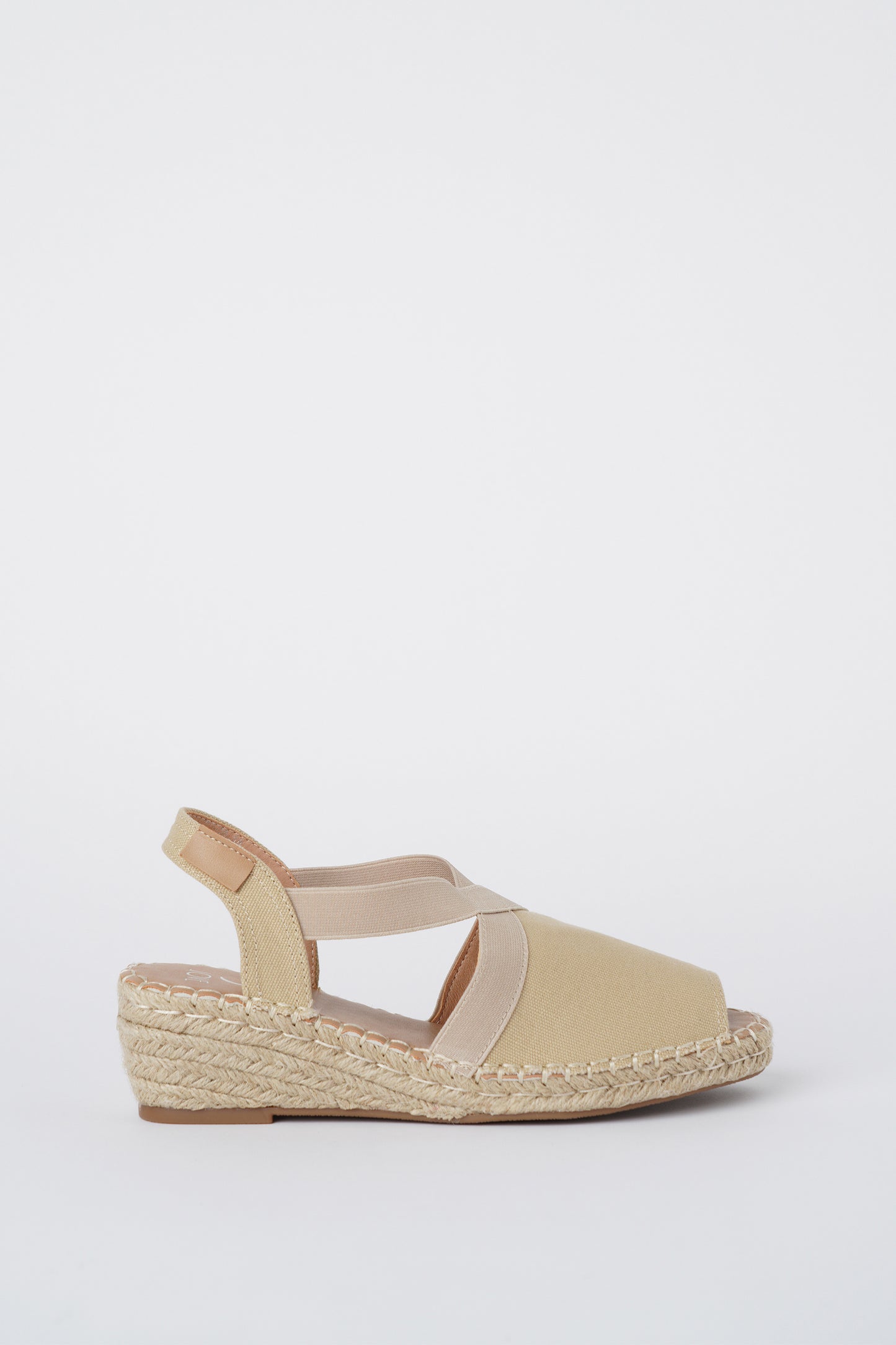 Jove Beige Open-toe Espadrille Wedge