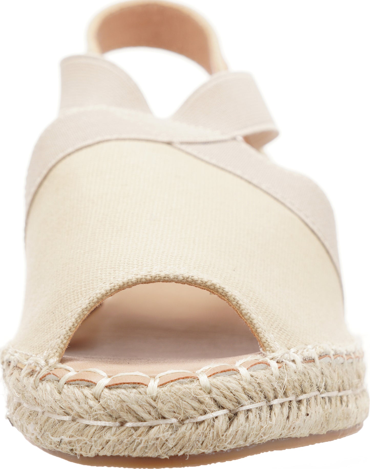 Jove Beige Open-toe Espadrille Wedge