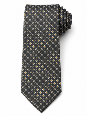 Patterned tie on a white background