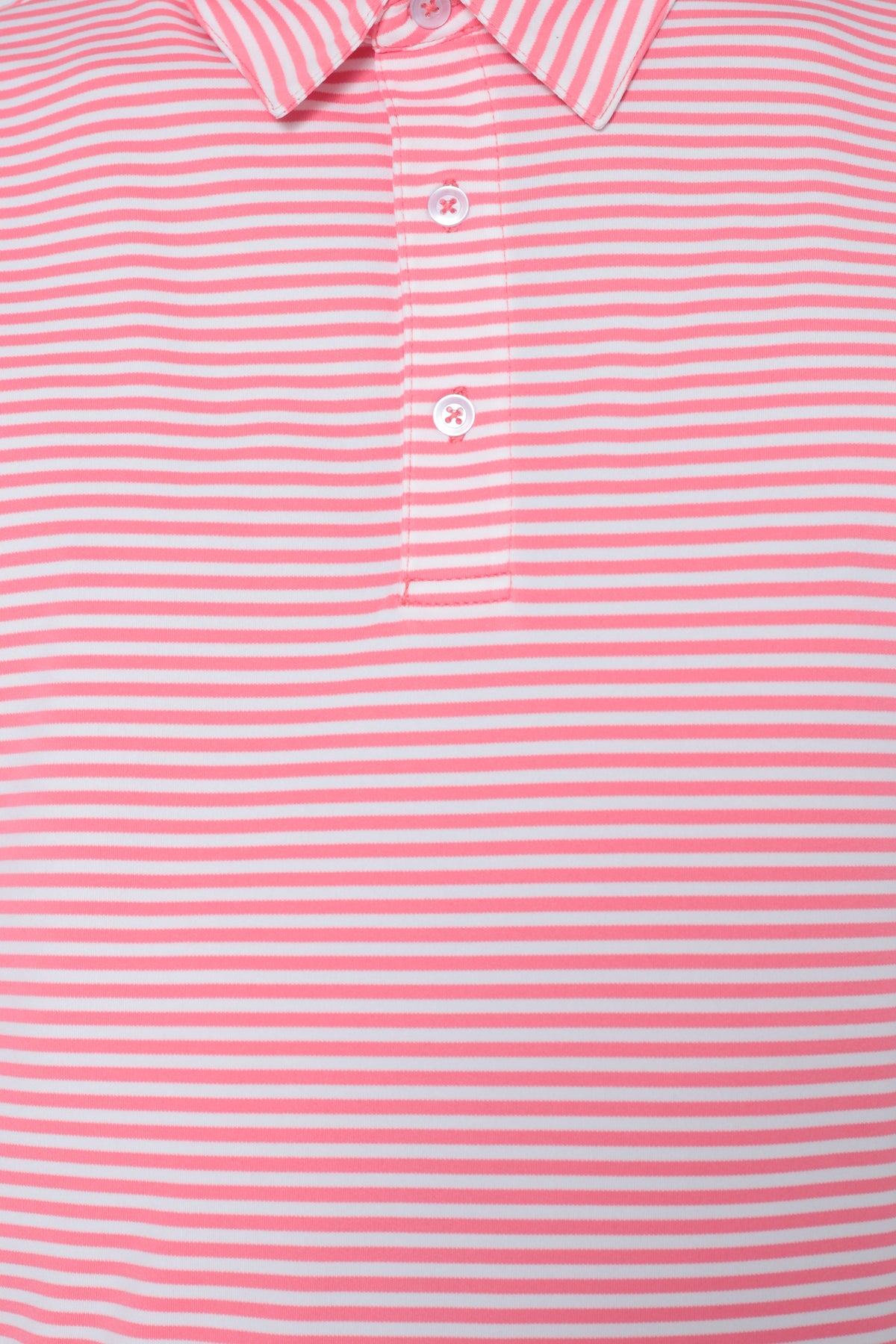 AVA Athletica Men's Polo Collar Moisture-Wick Active Wear Fine Striped T-Shirt Pink