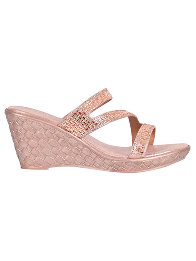 Jove Women's Embelished Wedge Rose Gold
