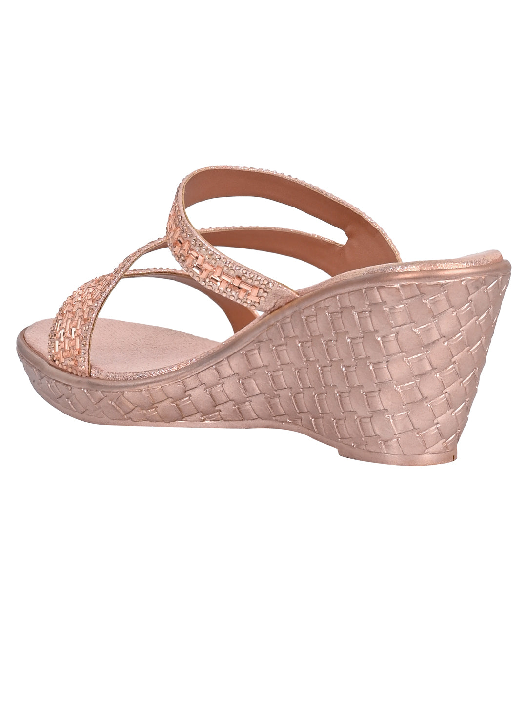 Jove Women's Embelished Wedge Rose Gold