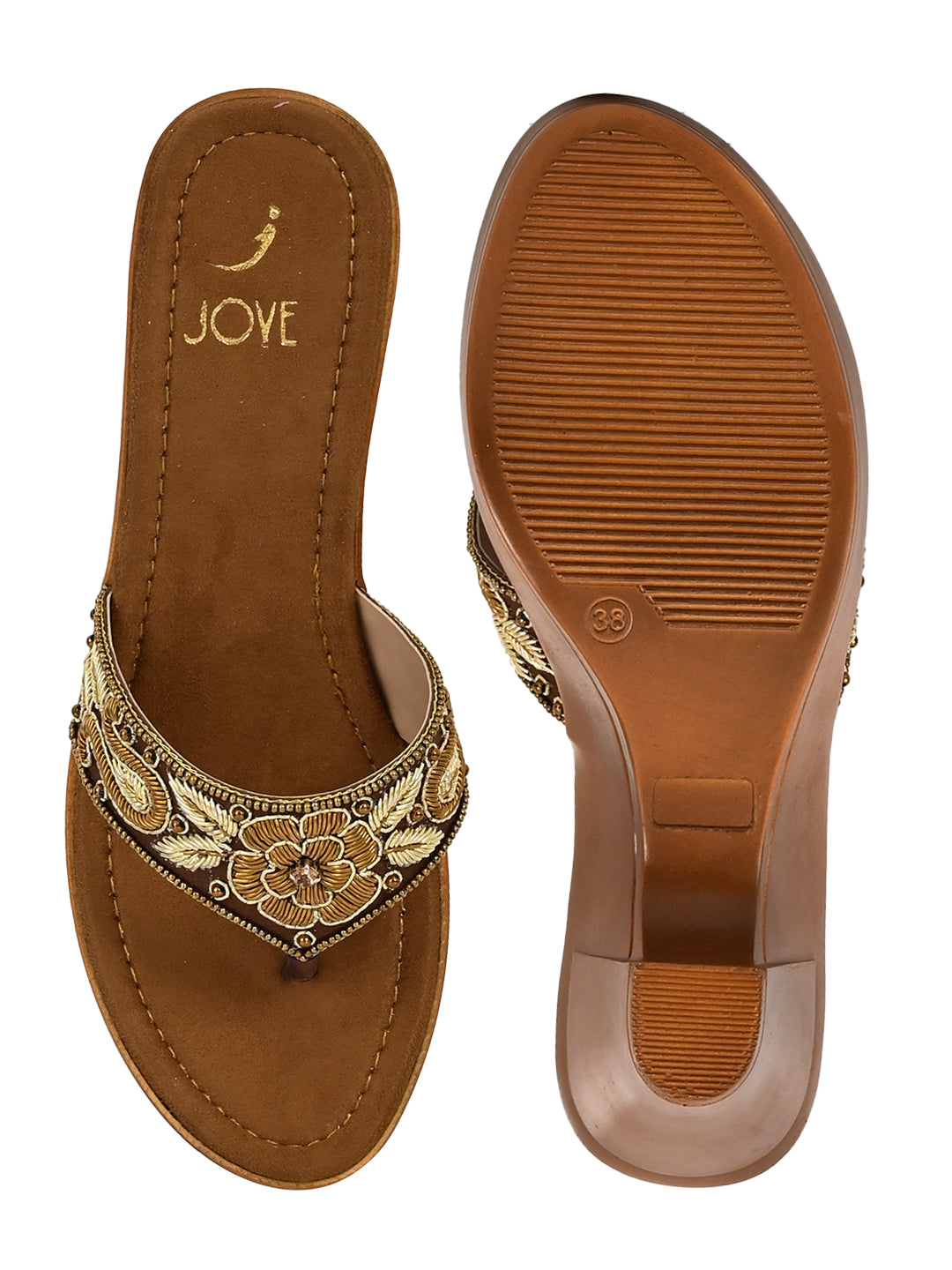 Jove Women's Wedge Sandals Gold