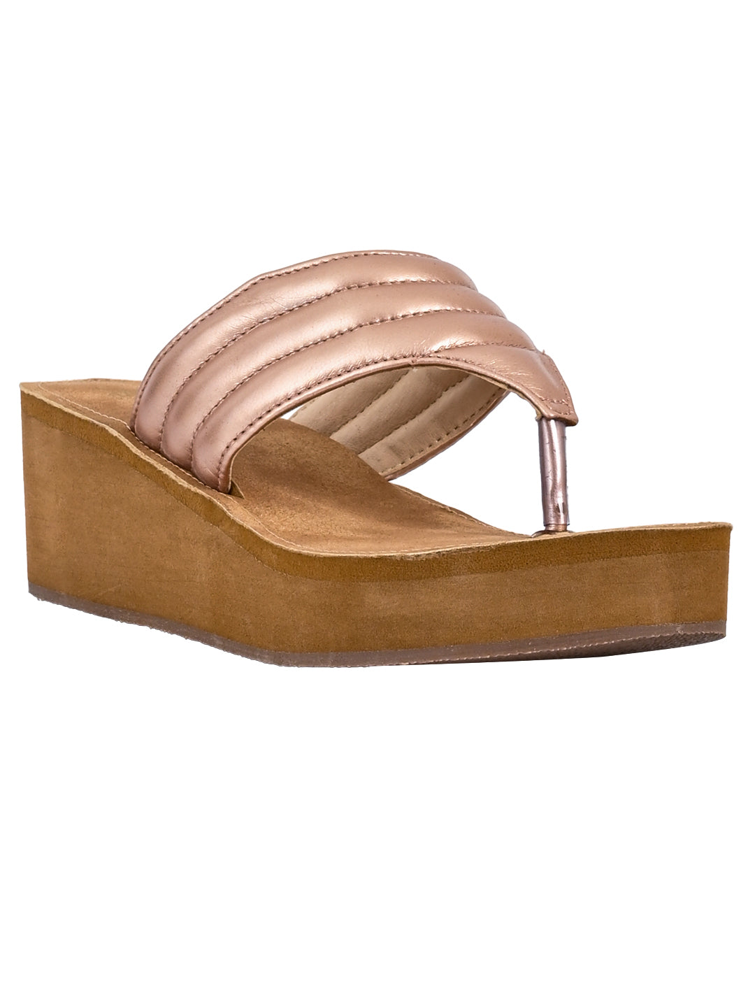 Jove Women's FlipFlop Wedge Rose Gold