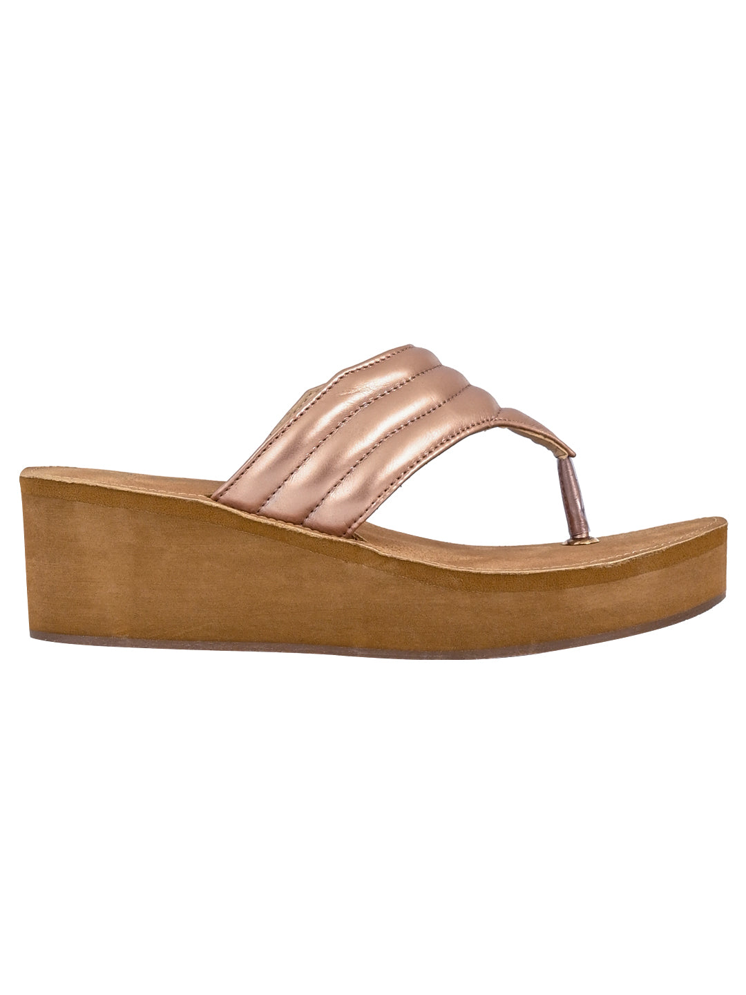 Jove Women's FlipFlop Wedge Rose Gold
