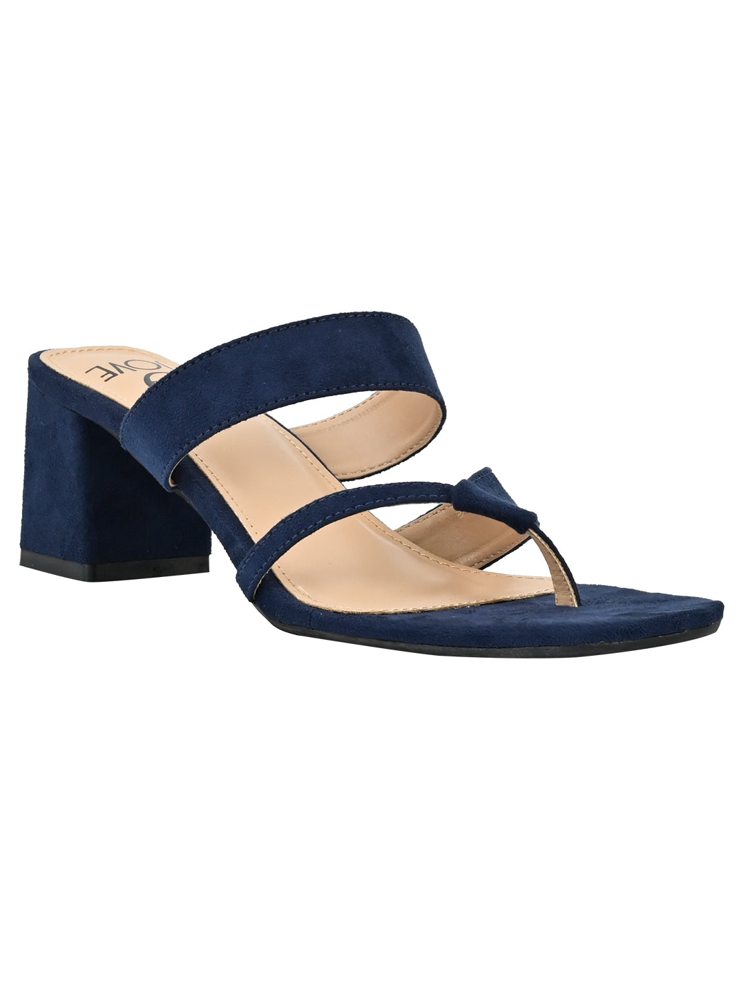 Jove Women's Strappy Block Heels Navy