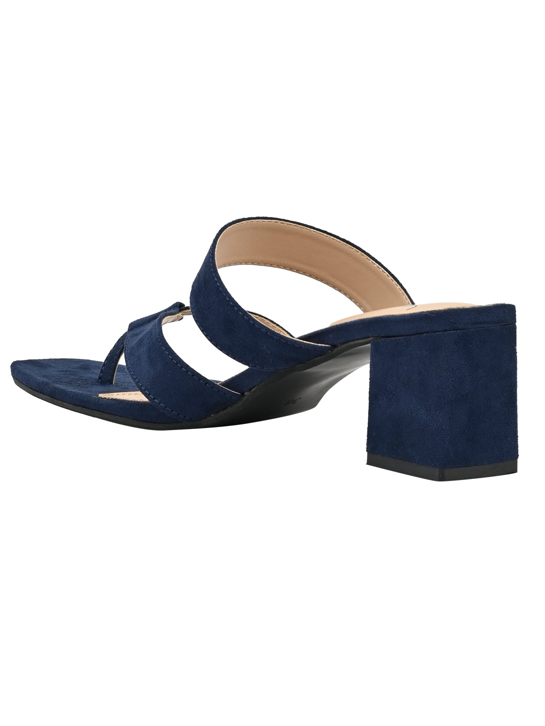 Jove Women's Strappy Block Heels Navy