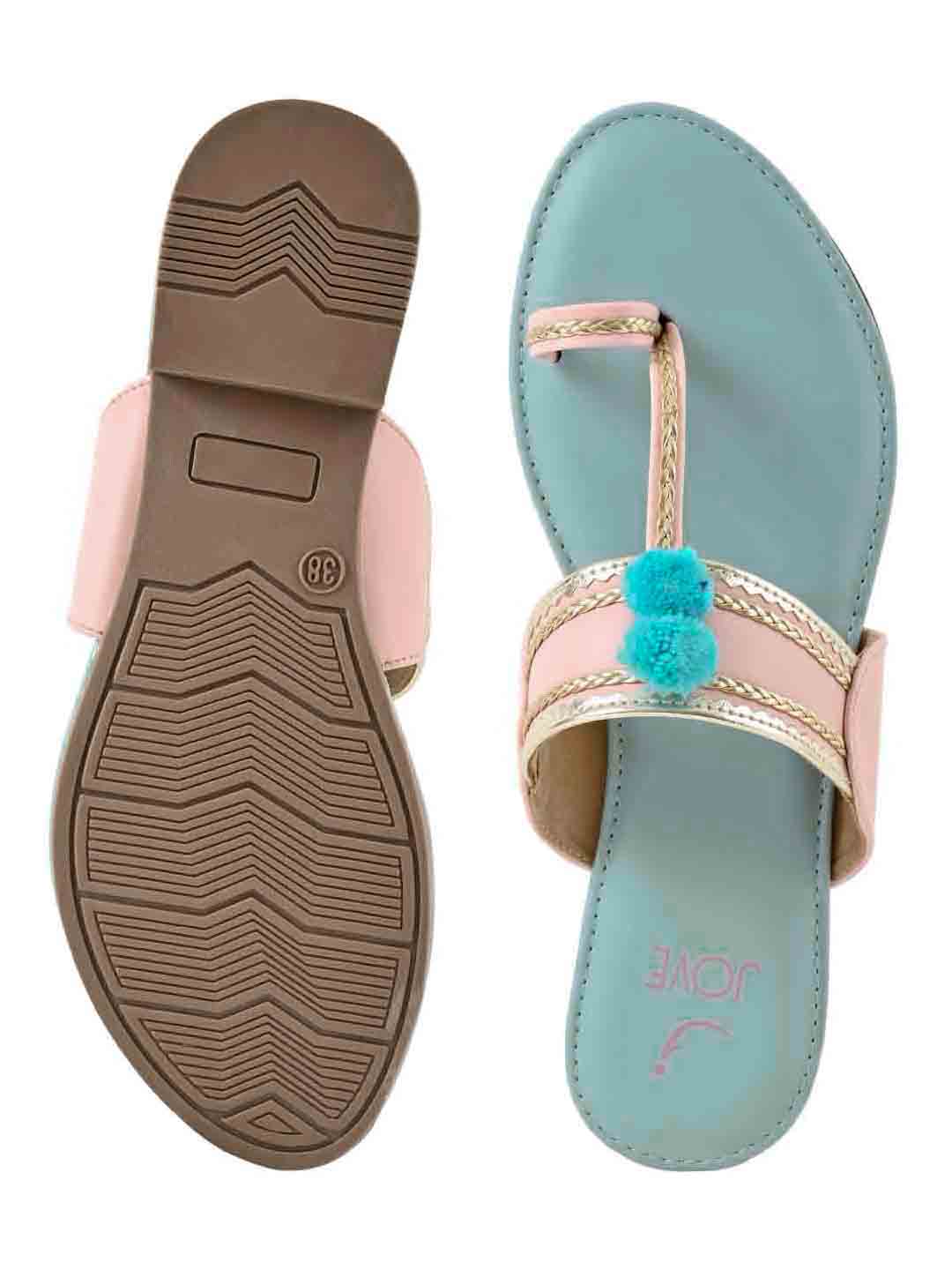Jove Women's One Toe Sandal Pink