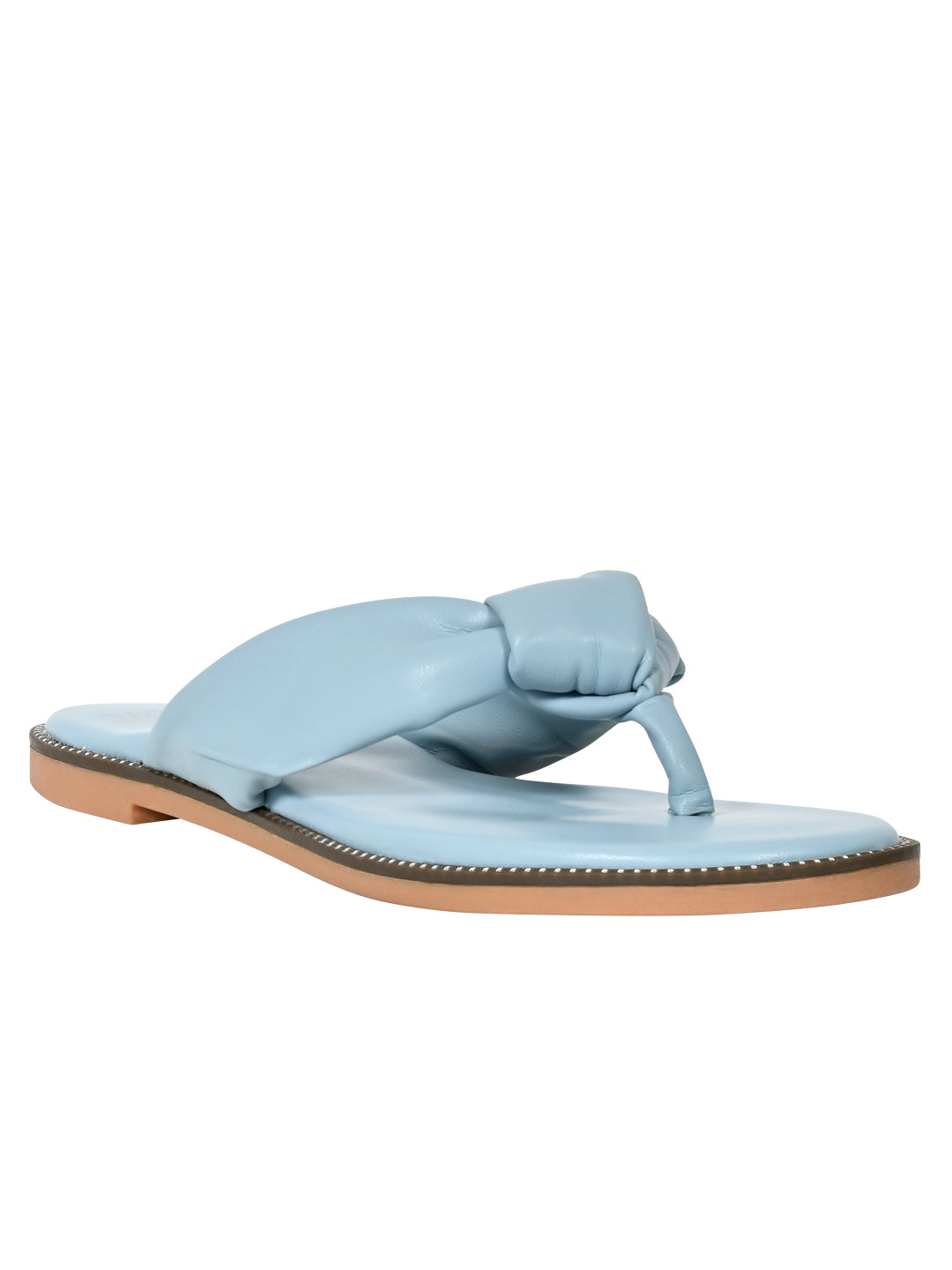 Jove Women's Open Toe Flats Light Blue