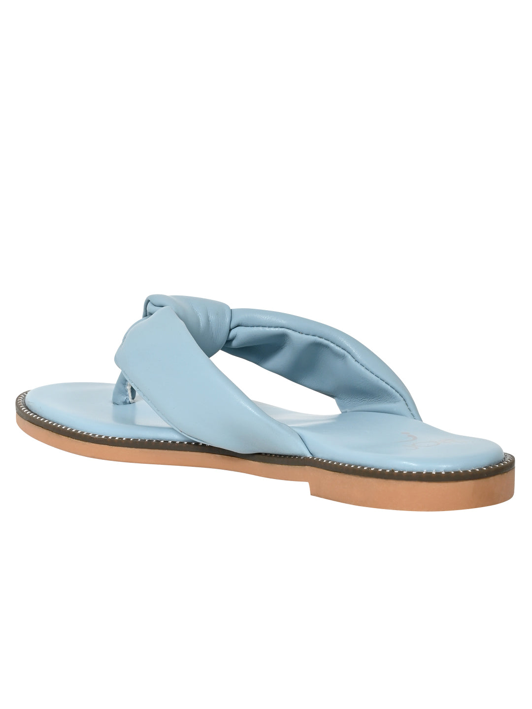 Jove Women's Open Toe Flats Light Blue