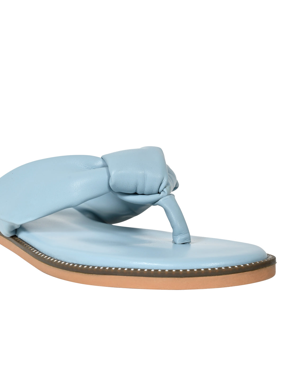 Jove Women's Open Toe Flats Light Blue