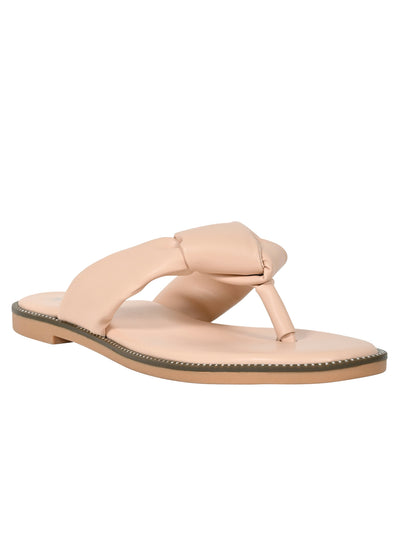 Jove Women's Open Toe Flats Nude
