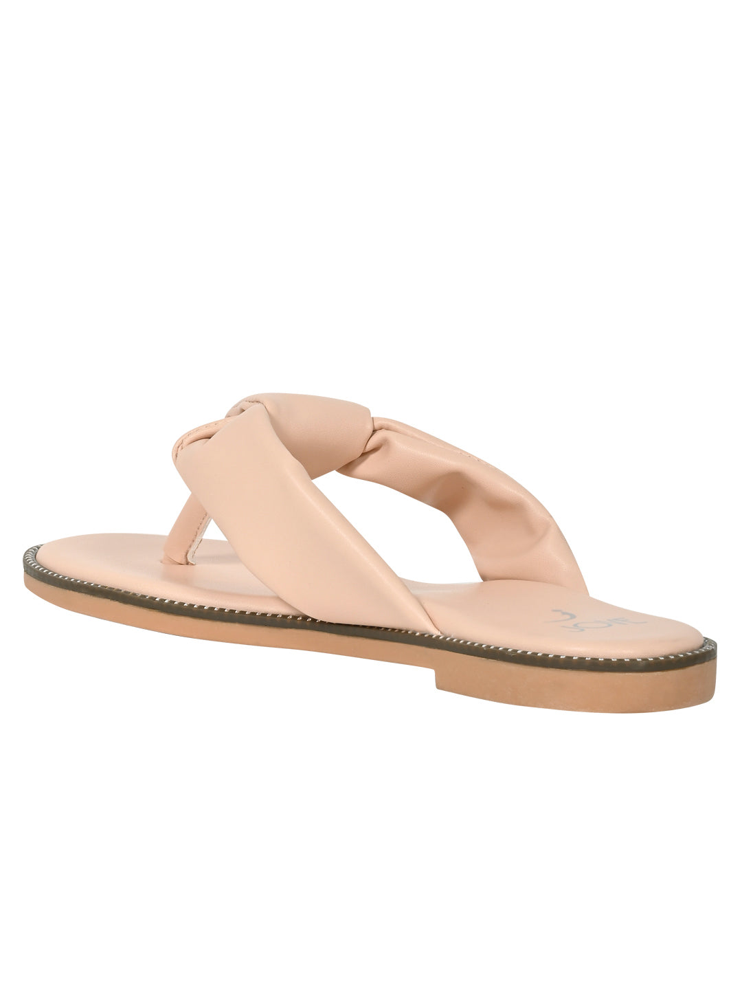 Jove Women's Open Toe Flats Nude