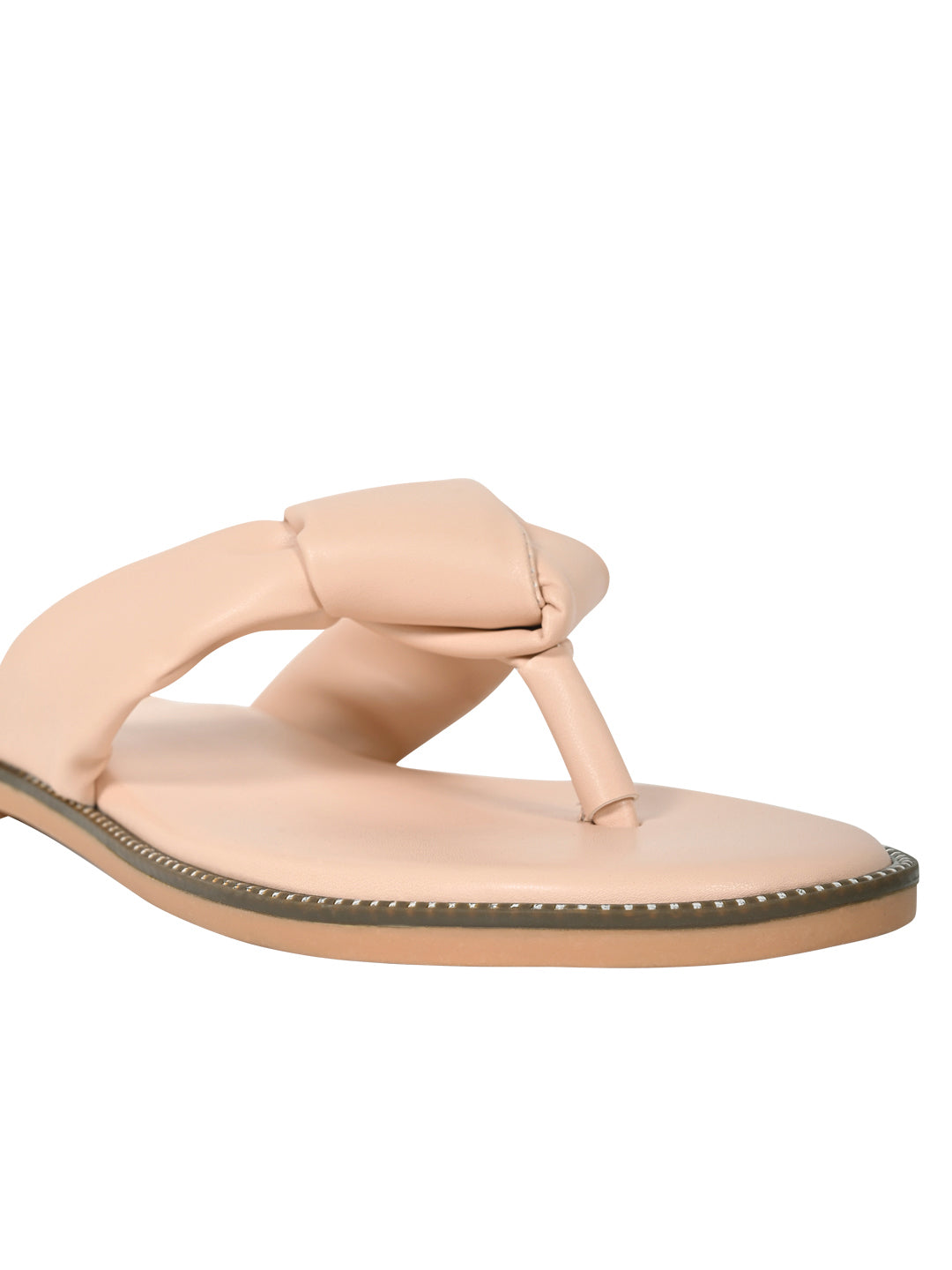 Jove Women's Open Toe Flats Nude