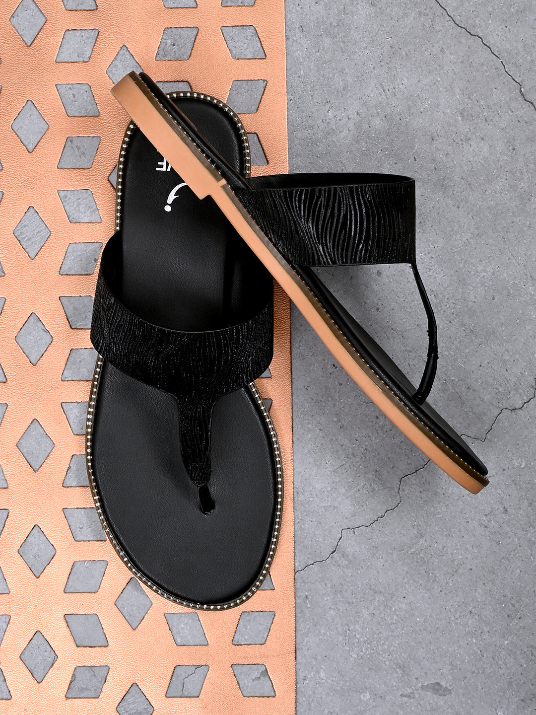 Jove Women's Flat Sandals Black