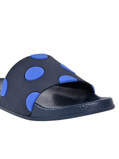 Jove Women's Blue Polkadot Sandals