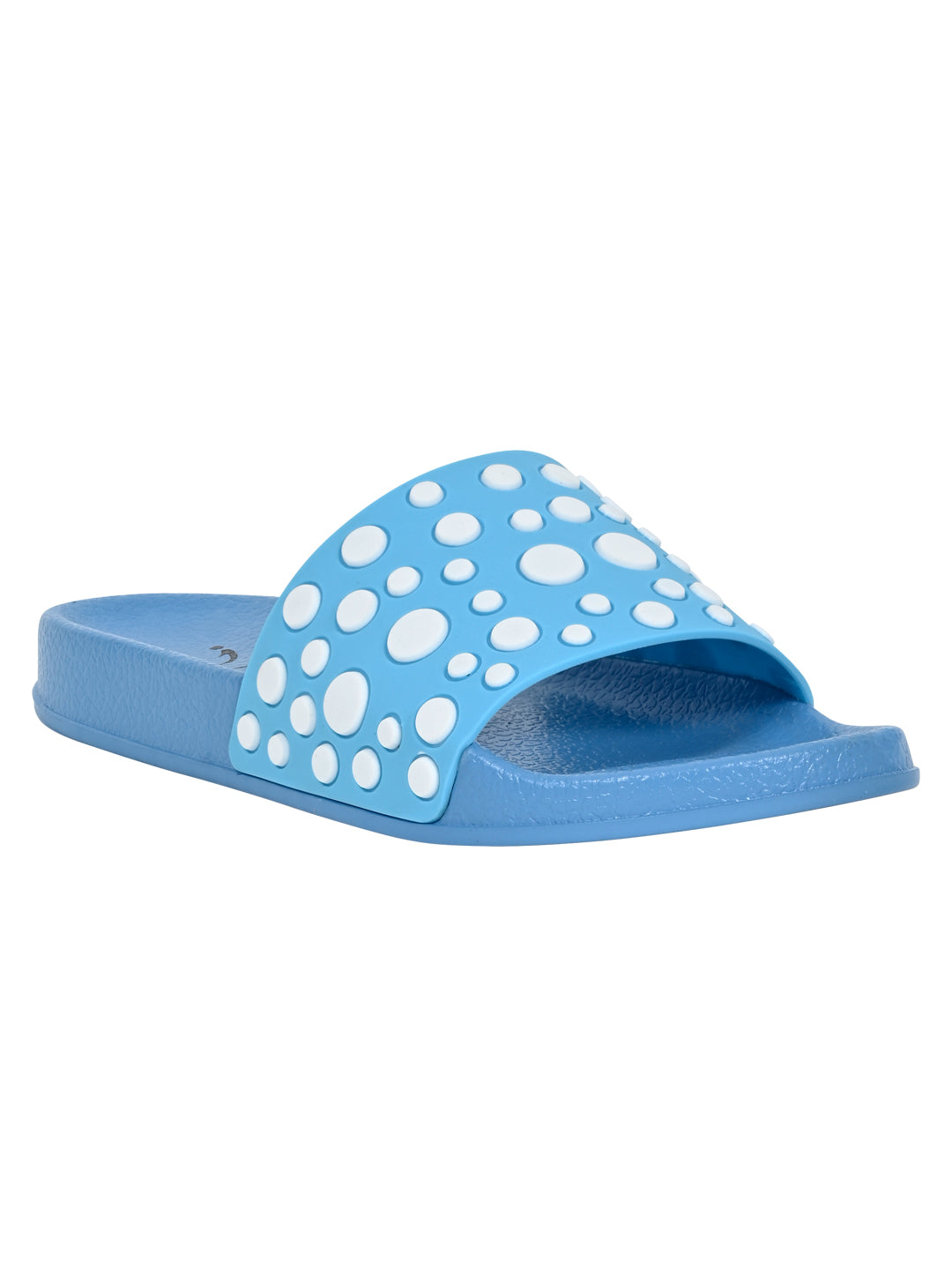 Jove Women's Light Blue Polkadot Sandals