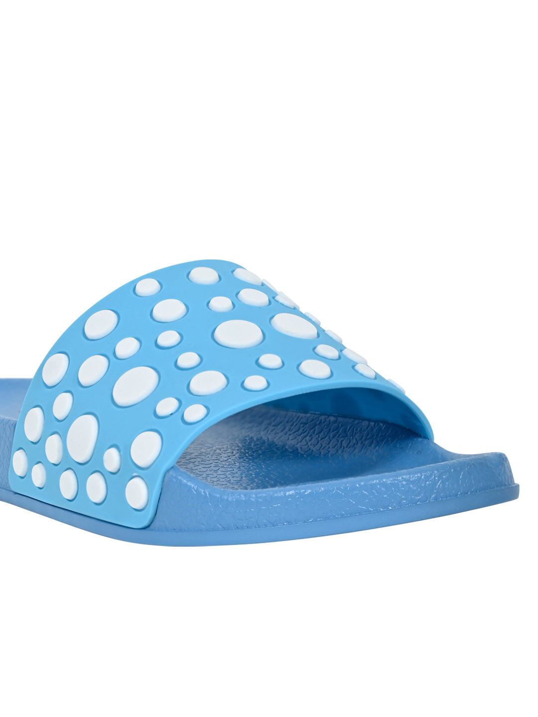 Jove Women's Light Blue Polkadot Sandals