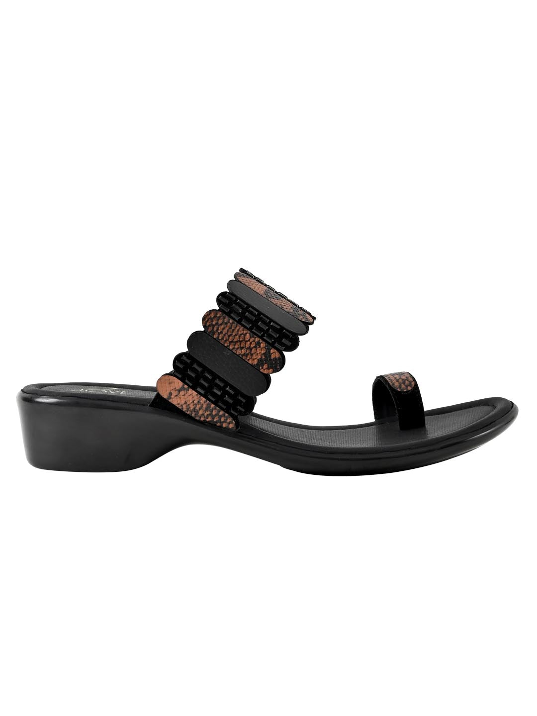 Jove Women's One Toe Sandal Black